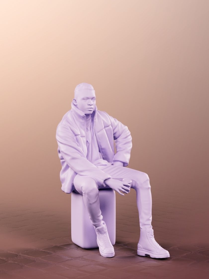 Danny 11732 - Casual Guy In Warm Jacket With Coffee To Go 3D model_4