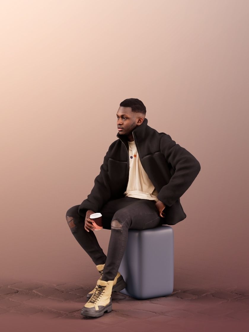 Danny 11732 - Casual Guy In Warm Jacket With Coffee To Go 3D model_3