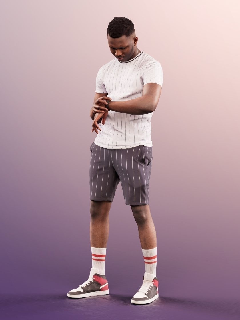 Danny 11734  - Sports Training Workout Race Stopwatch Pulse  3D model_3