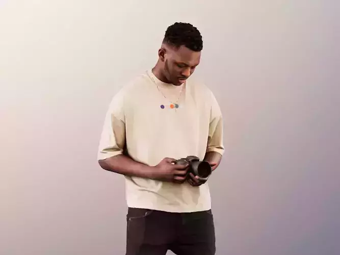 Danny 11736 - Casual Guy Checking His Camera