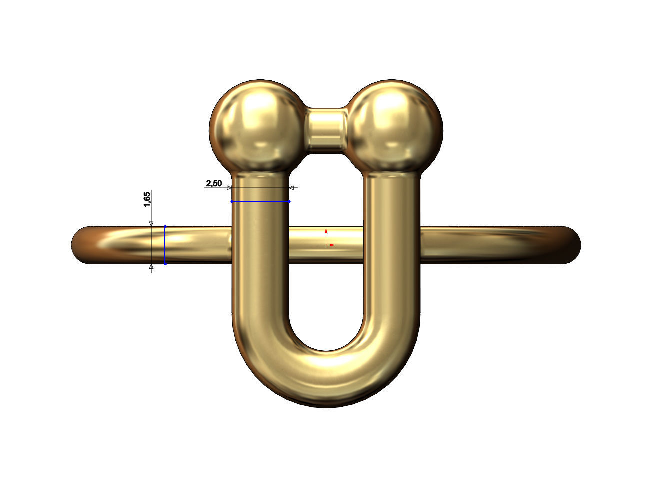 Hardware link band US sizes 5to9 3D print model_7