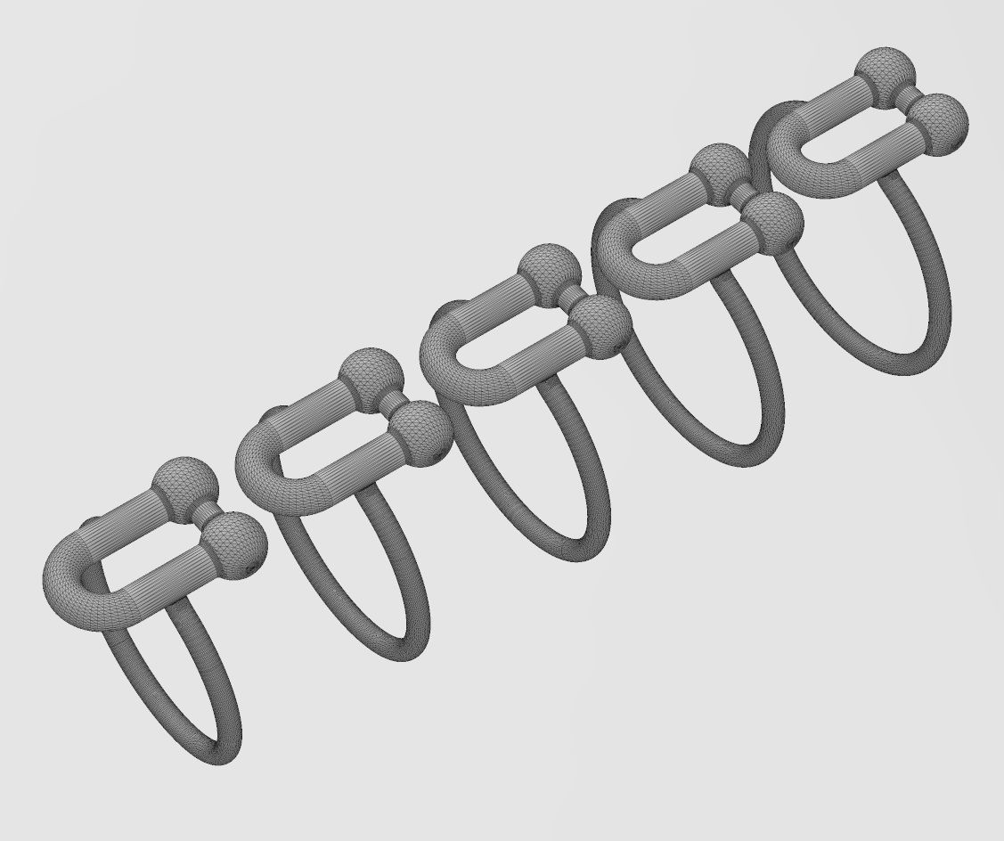 Hardware link band US sizes 5to9 3D print model_17