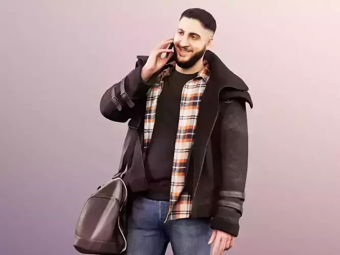 Farid 11761 - Warm Clothing With Bag Travelling With Phone