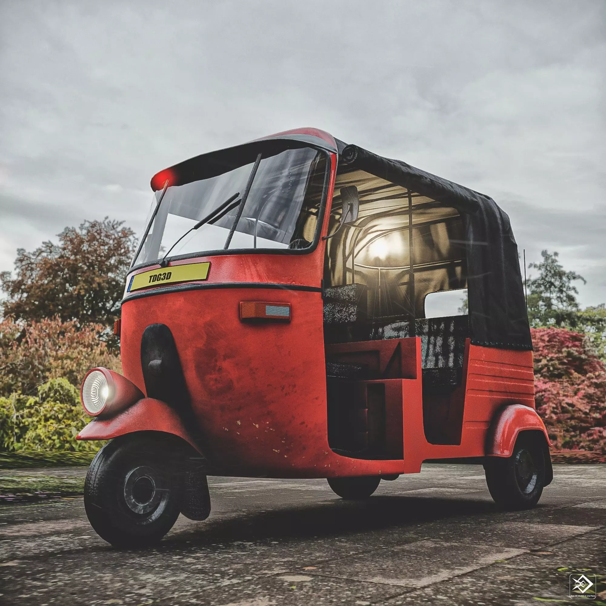 Tuk Tuk Rickshaw 3D model