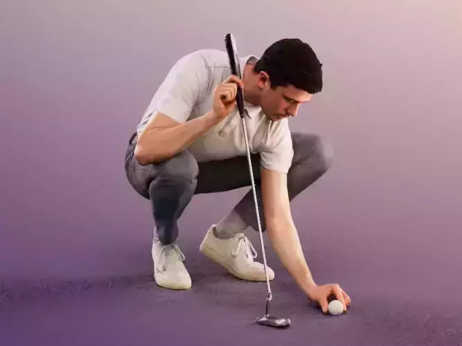 Nolan 11791 - Golfplayer Golfer With Caddy Golfcart 