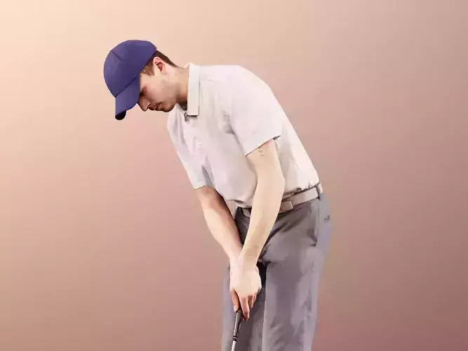 Nolan 11792 - Sport Golf Player Golfer Man Golfcart Caddy 3D model