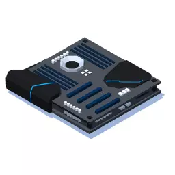 Mother Board Low Poly 3D model_0