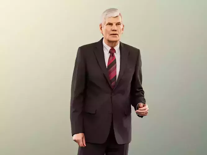 Norman 11823 - Businessman Old Gray Hair Best Ager Boss