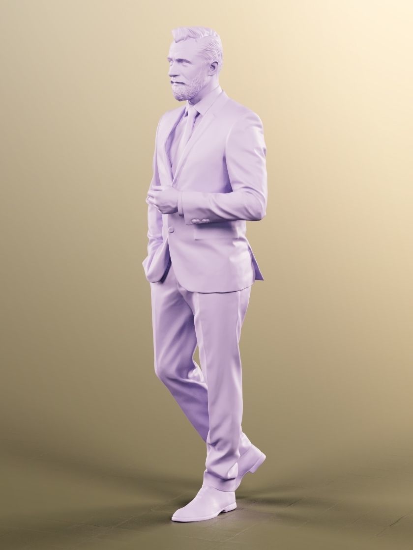 Alex 11837 - Business man beard gray best ager boss  3D model_5