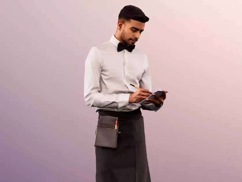 Kabir 11872 - Waiter Taking Order Restaurant Bistro Cafe 3D model_0