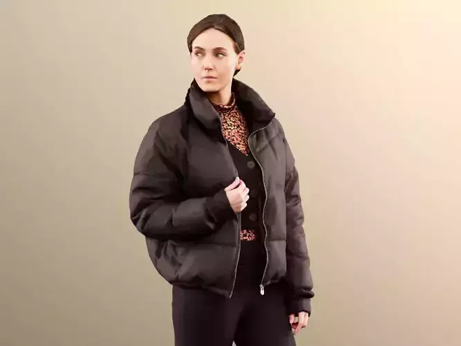 Rachel 11912 - Woman in warm jacket waiting