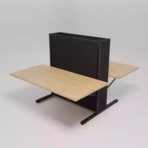 FLOW - Multiple office desk with sound absorbing screens -