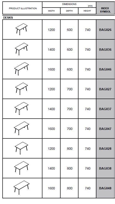 OGI A - Rectangular workstation desk - Free 3D model_3