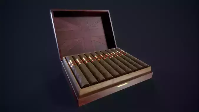 Churchill Cigar Box 3D model