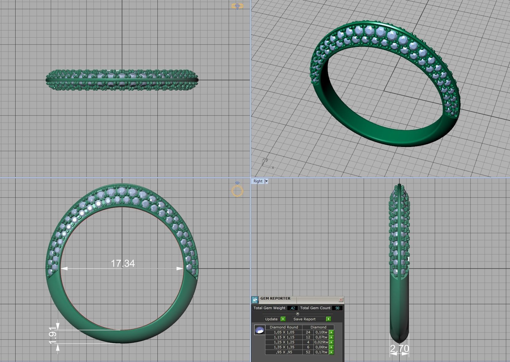 Match Wedding Ring Diamond Wedding Band 3dmodel 3D print model_13