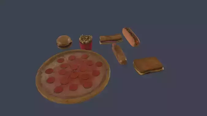 Low poly food pack