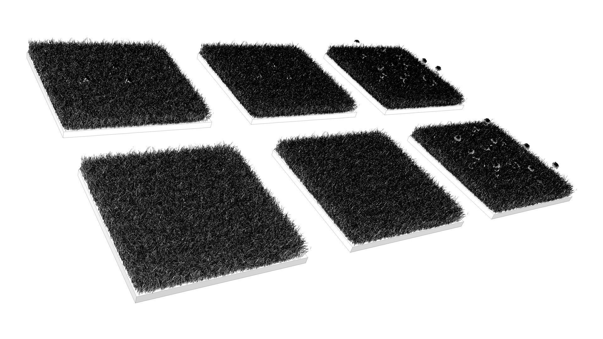 Grass Collection five squares 3D model_19