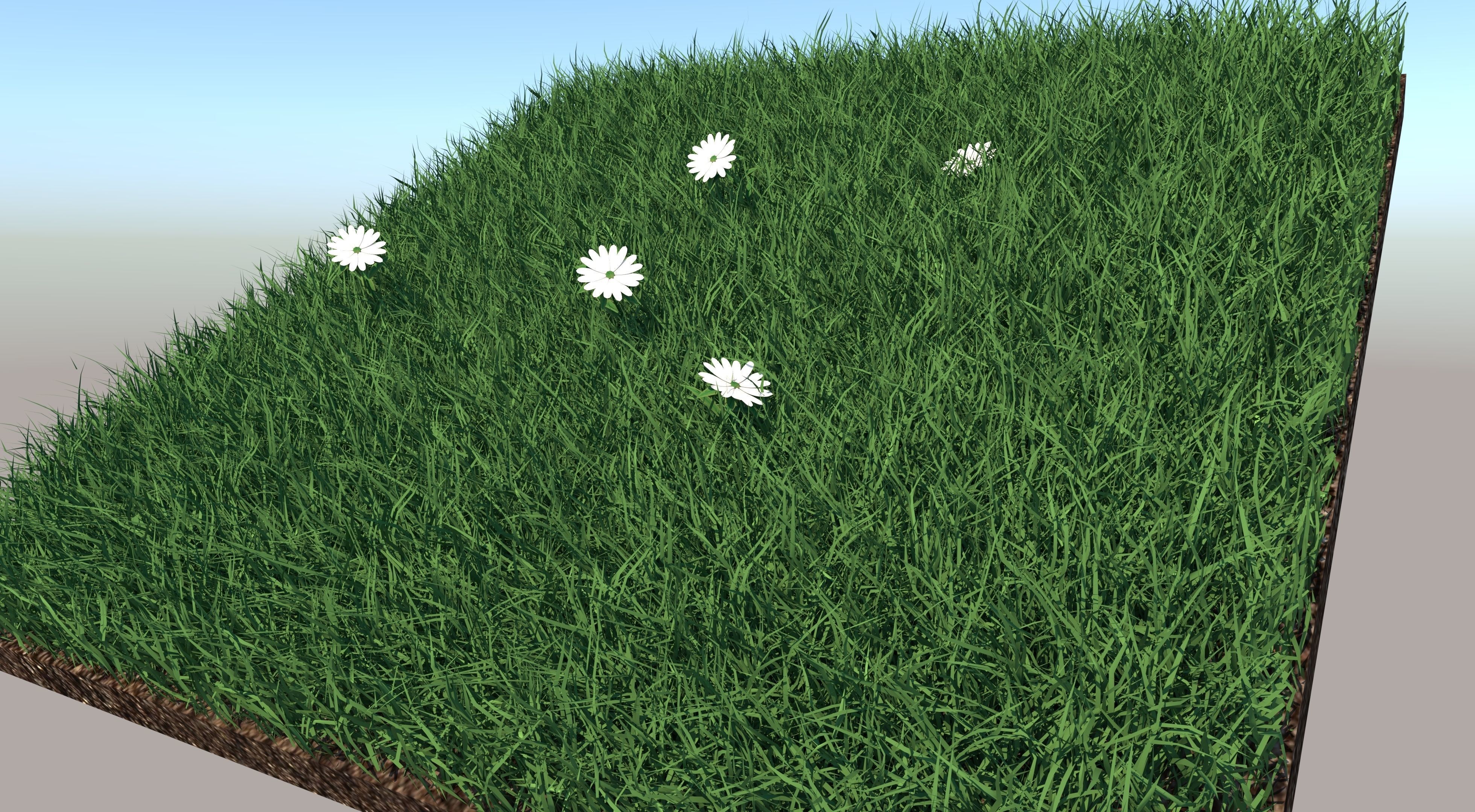 Grass Collection five squares 3D model_10