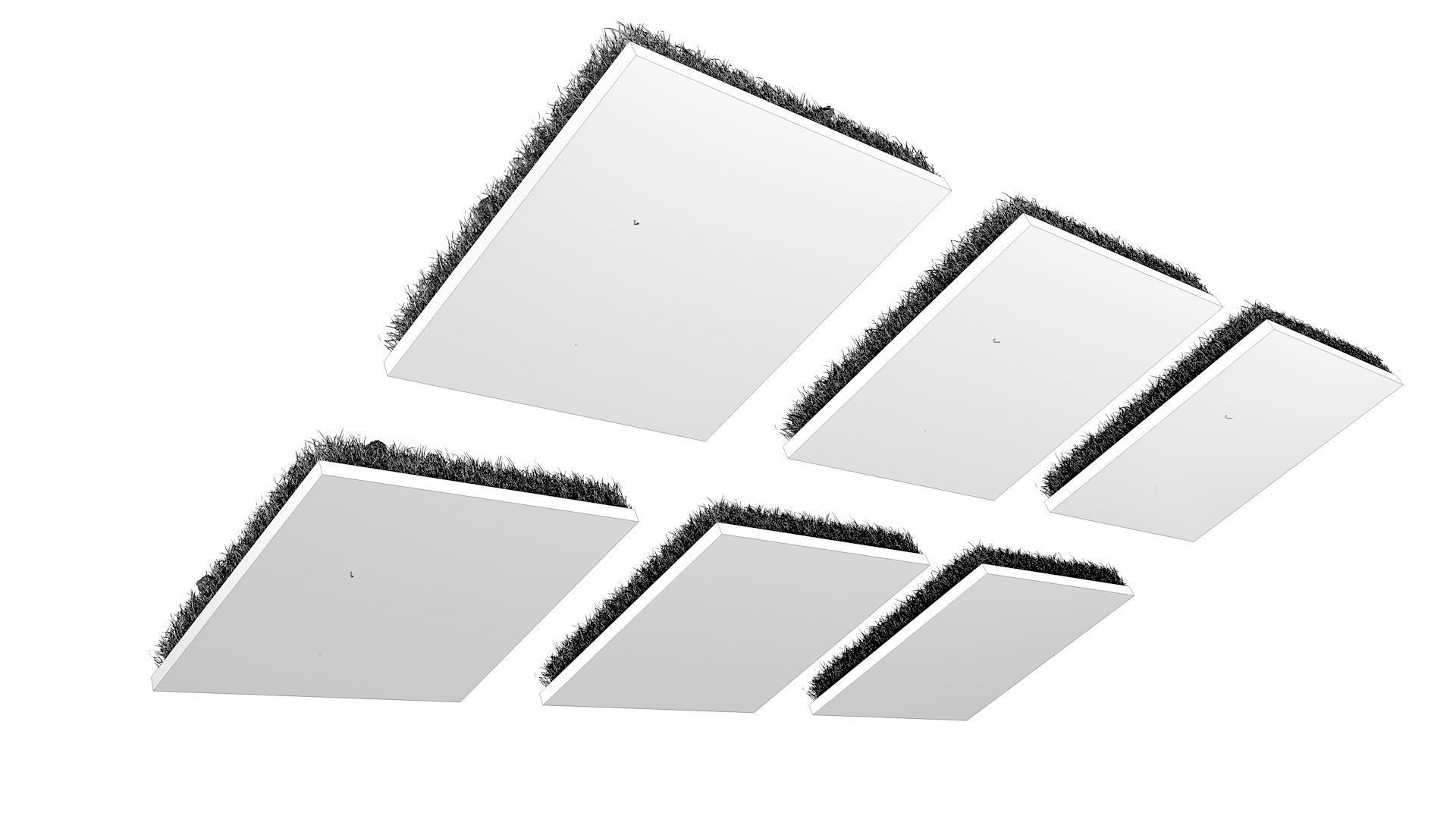 Grass Collection five squares 3D model_22