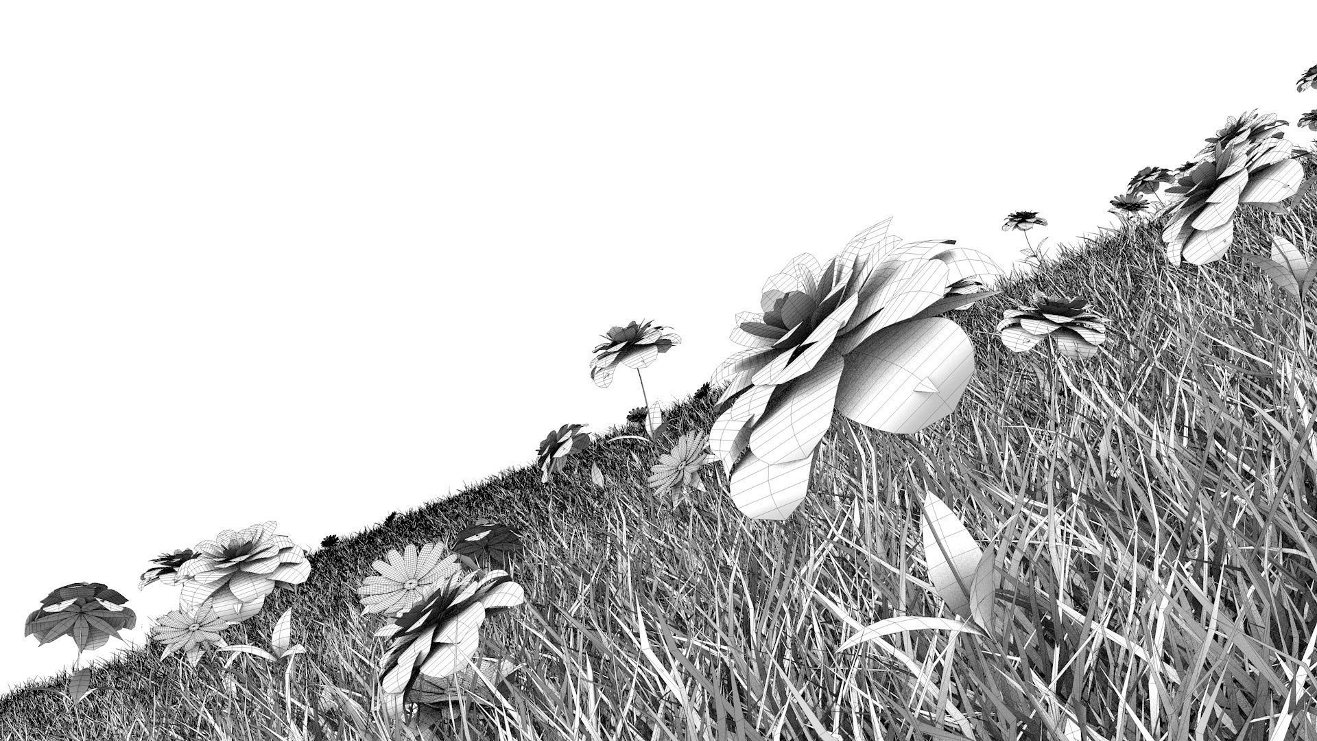 Grass Collection five squares 3D model_20