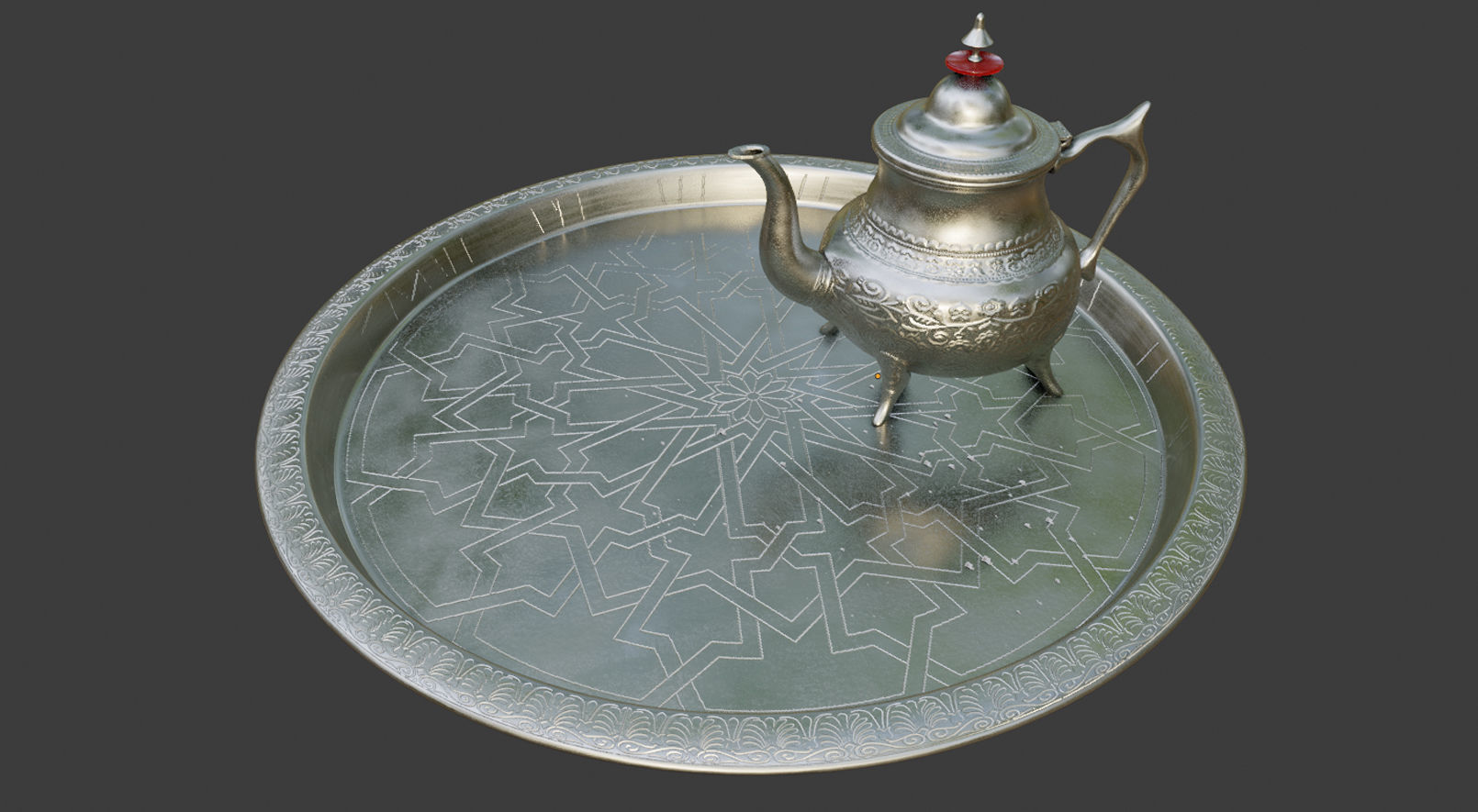 Teapot moroccan 3D model_3