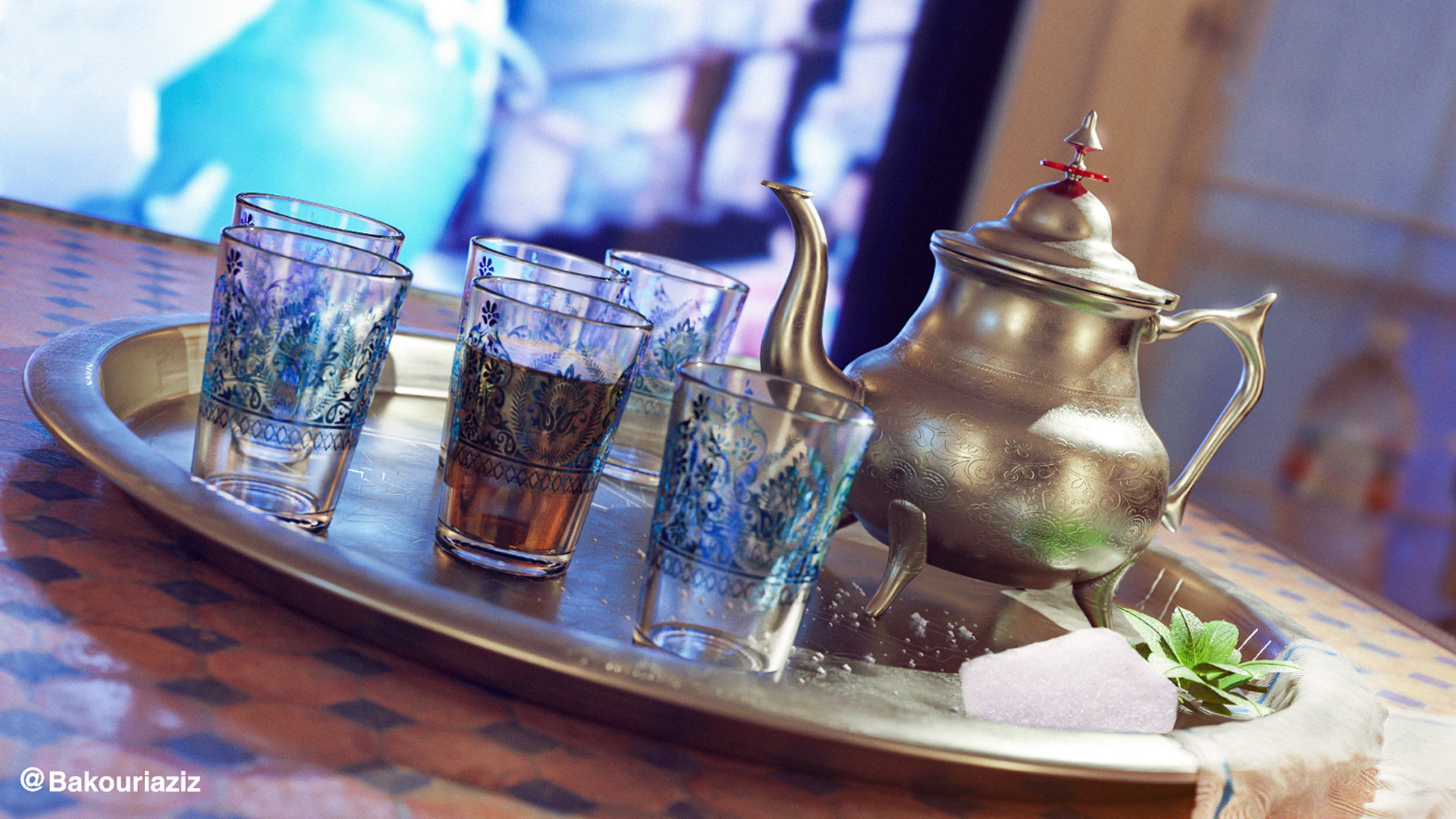 Teapot moroccan 3D model_1