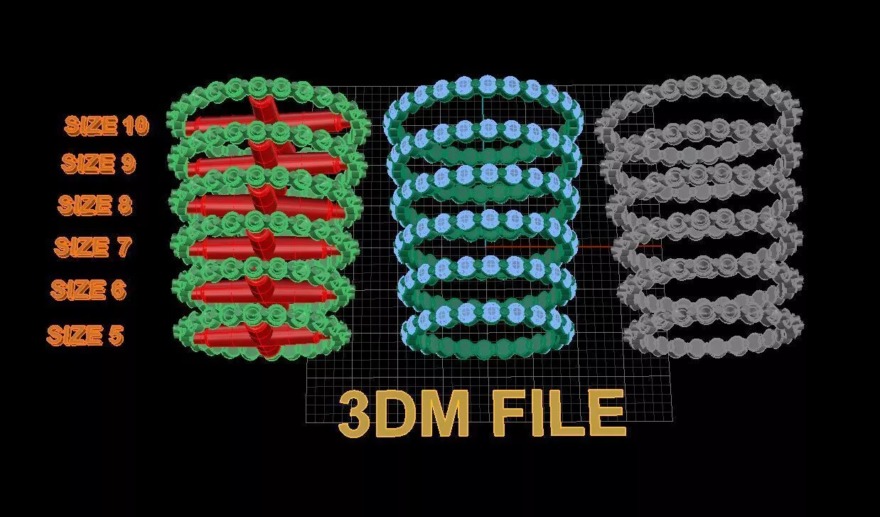 Diamond Share Prong Infinity Band 2mm Mix Size 3D print model