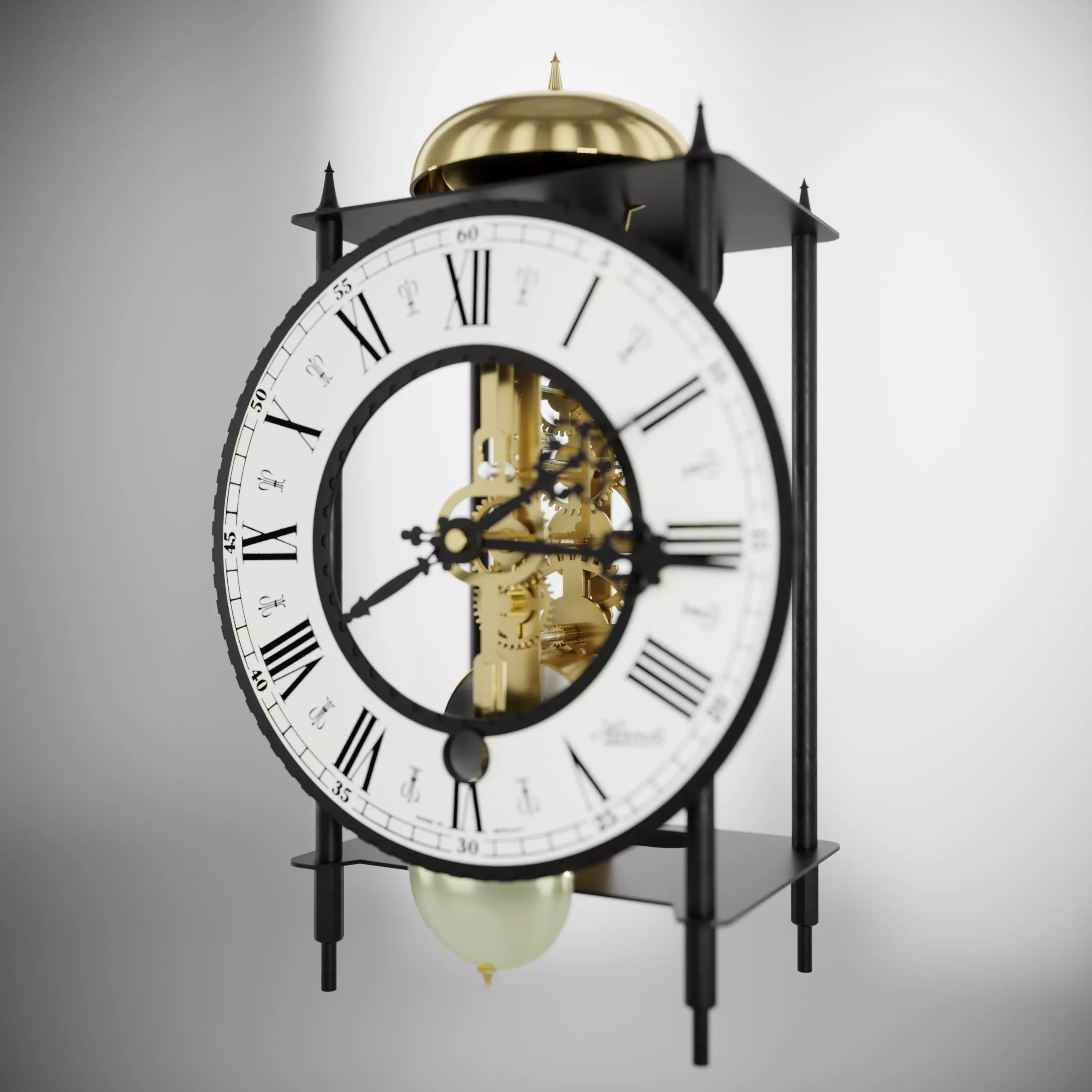 Hermle Bonn Table Clock 3D model_0
