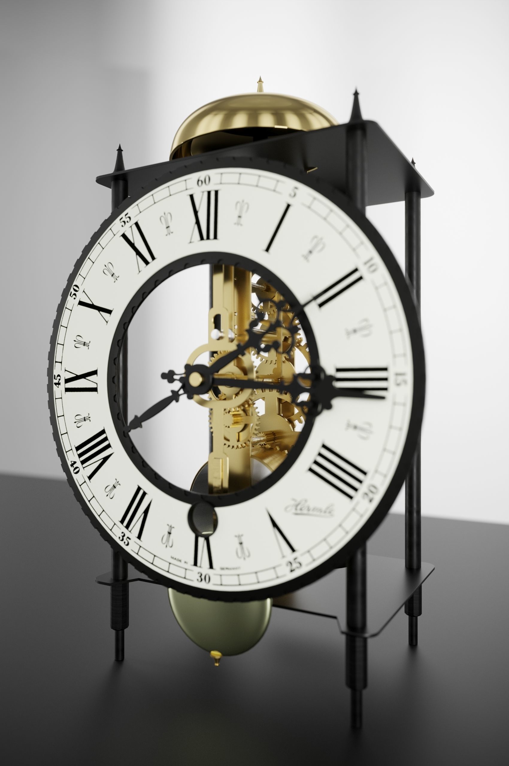 Hermle Bonn Table Clock 3D model_1
