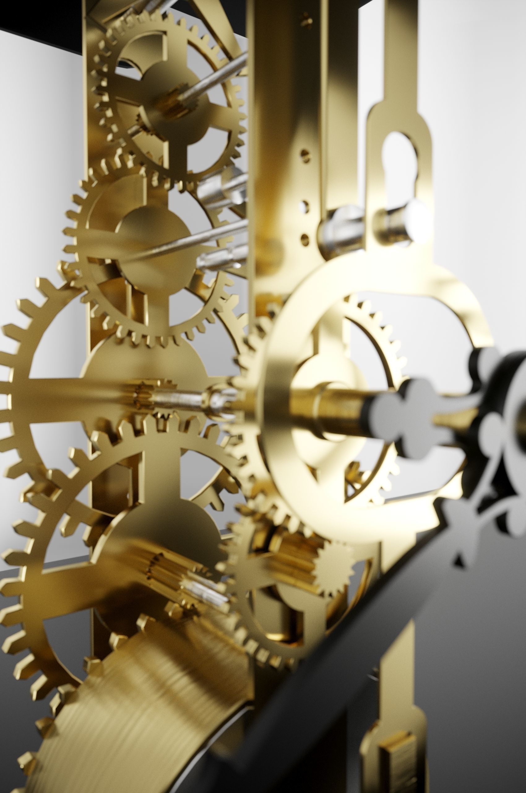 Hermle Bonn Table Clock 3D model_2