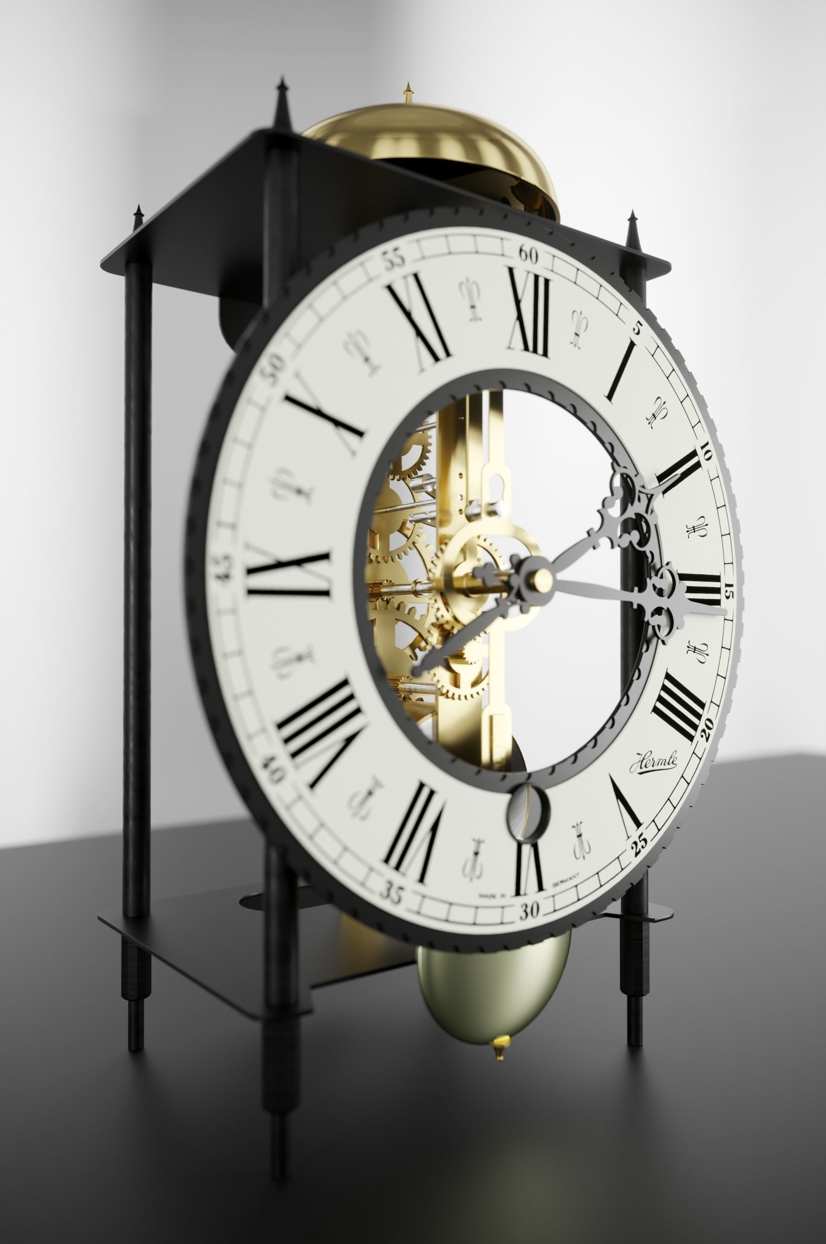 Hermle Bonn Table Clock 3D model_3