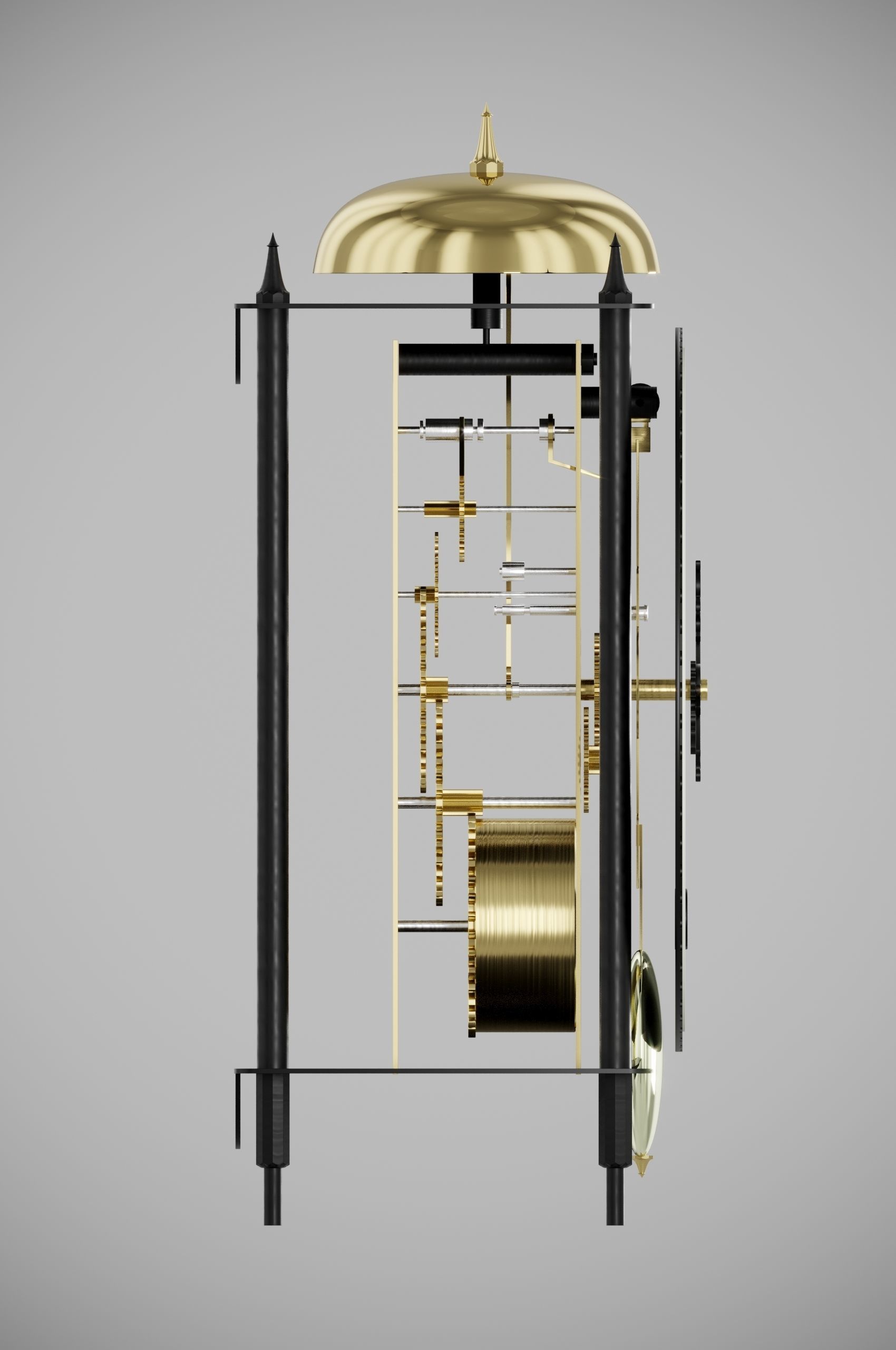 Hermle Bonn Table Clock 3D model_5