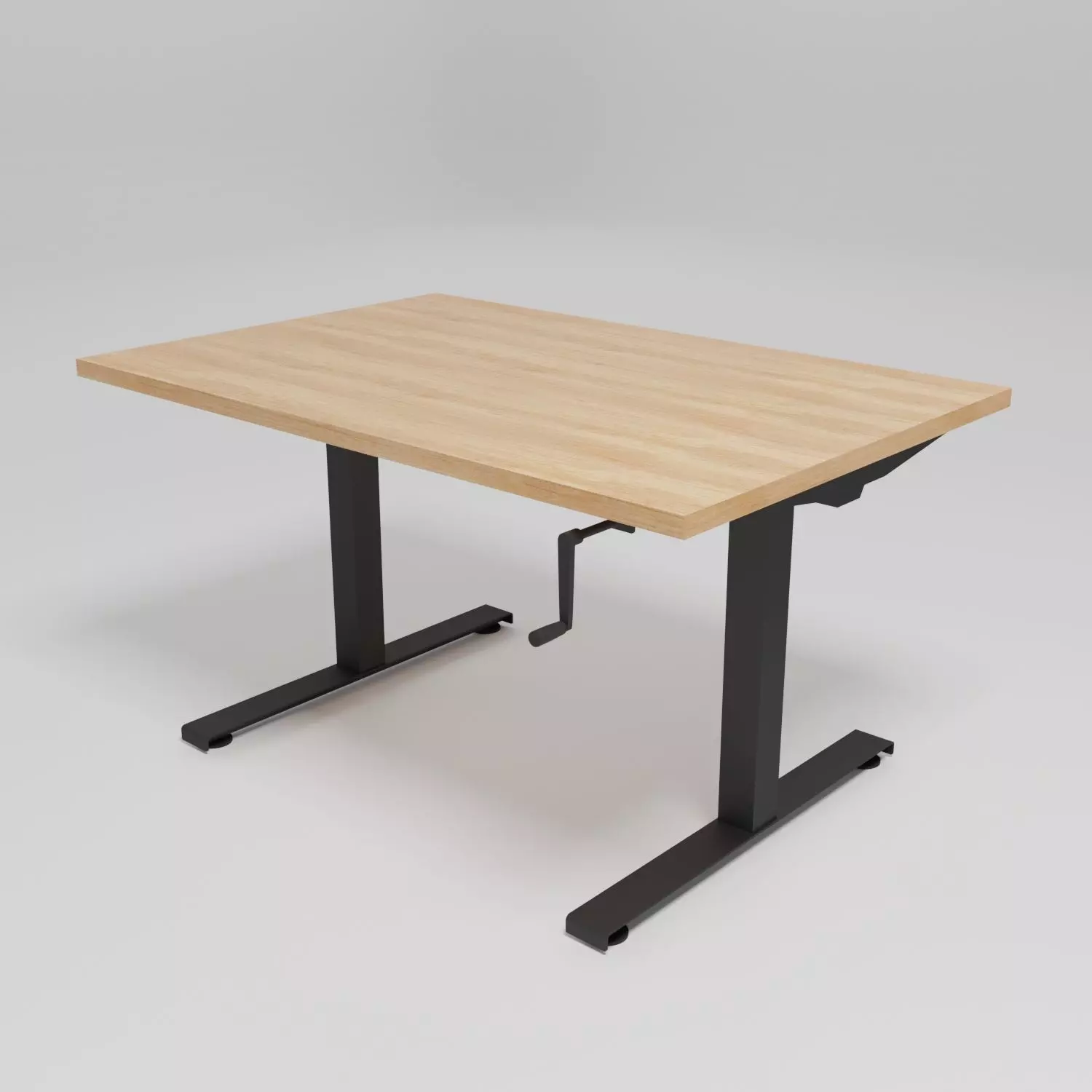 OGI DRIVE - Rectangular manual workstation desk - Free 3D model_0
