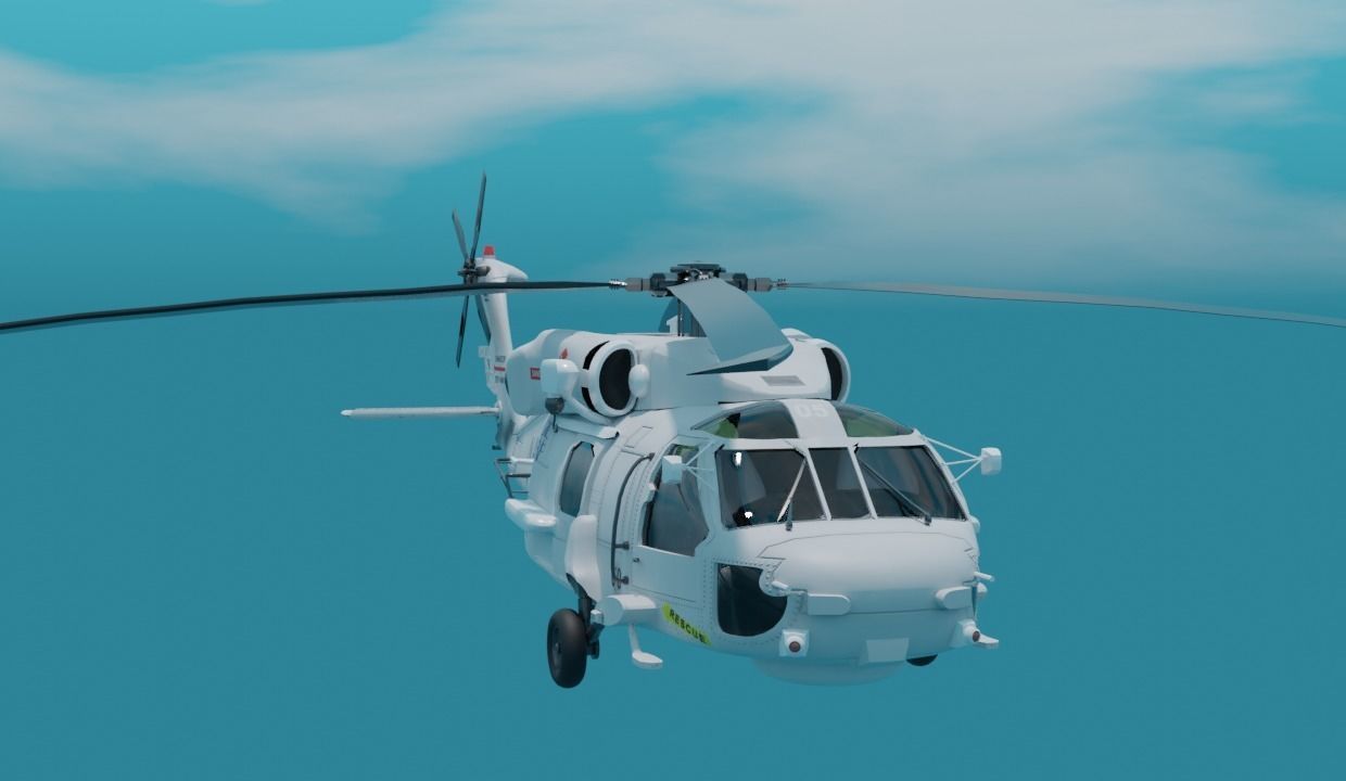 War Helicopter 3D model_2