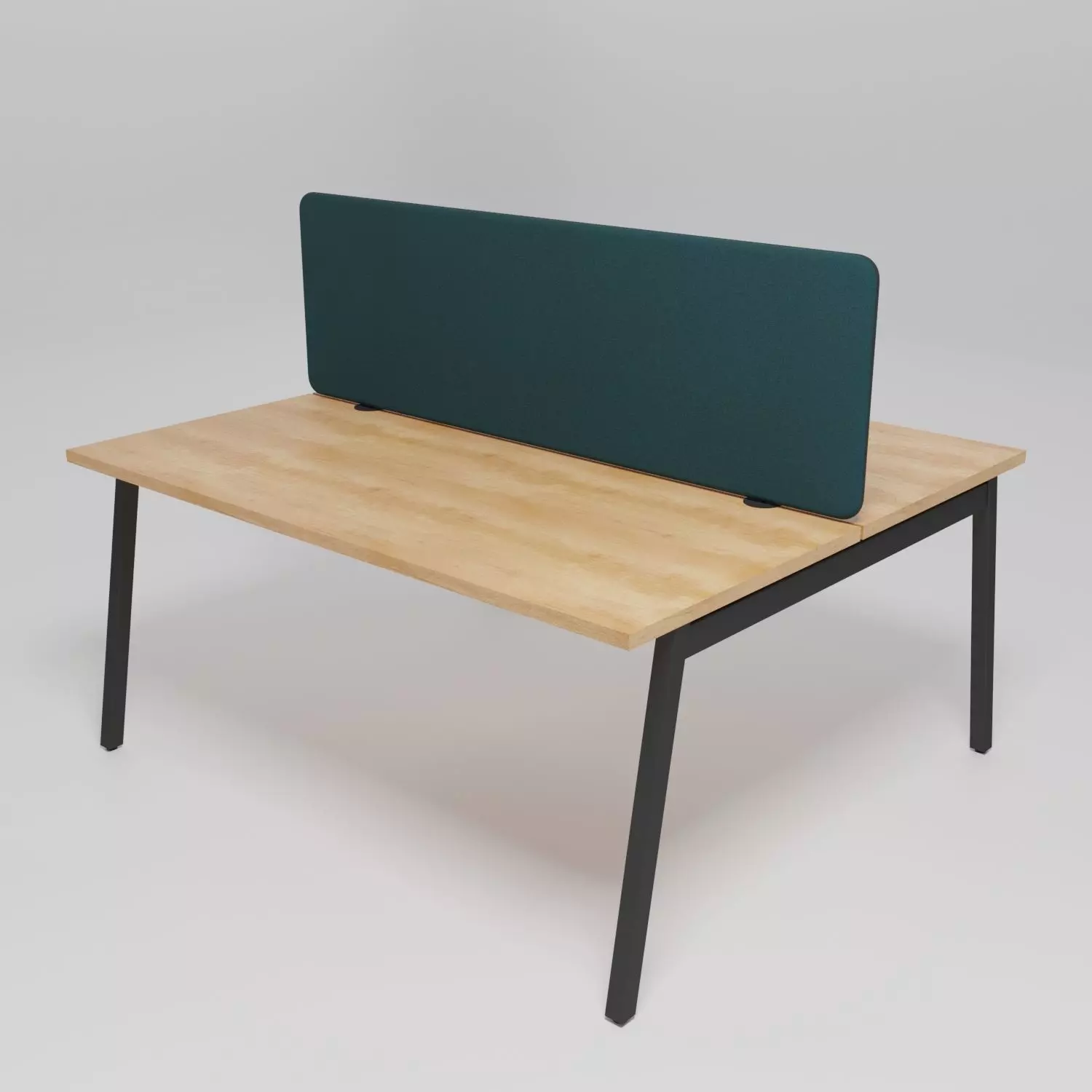 OGI M - Multiple office desk with sound absorbing screens - Free 3D model