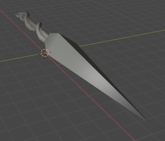 Kunai sword in sky Free low-poly 3D model_14