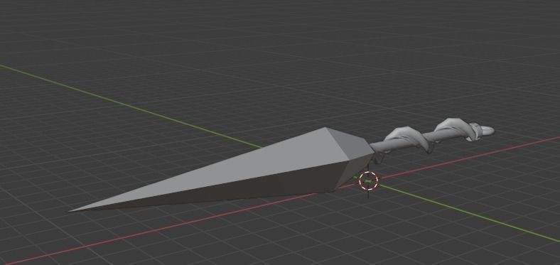 Kunai sword in sky Free low-poly 3D model_12