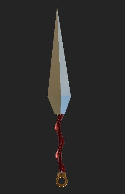 Kunai sword in sky Free low-poly 3D model_8