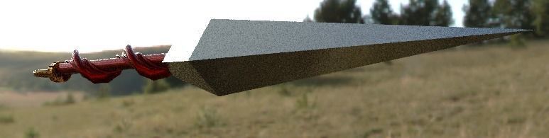 Kunai sword in sky Free low-poly 3D model_7