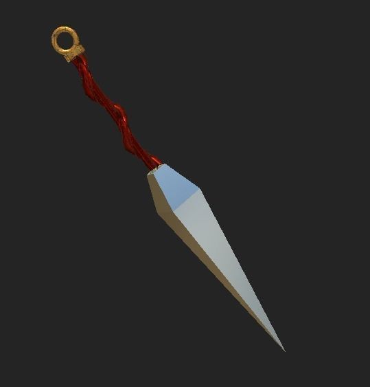 Kunai sword in sky Free low-poly 3D model_11