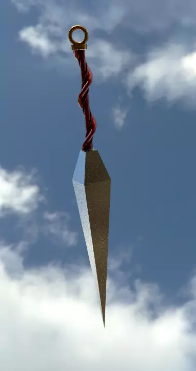Kunai sword in sky Free low-poly 3D model_0