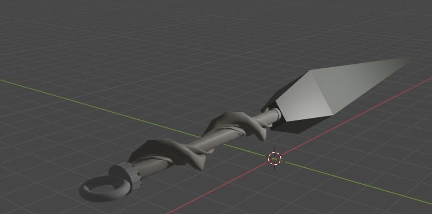 Kunai sword in sky Free low-poly 3D model_17