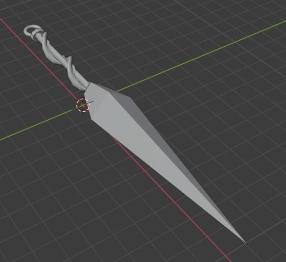 Kunai sword in sky Free low-poly 3D model_20