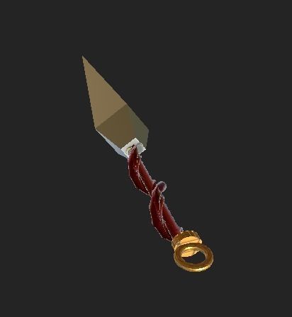 Kunai sword in sky Free low-poly 3D model_9