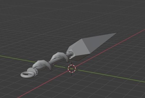 Kunai sword in sky Free low-poly 3D model_21
