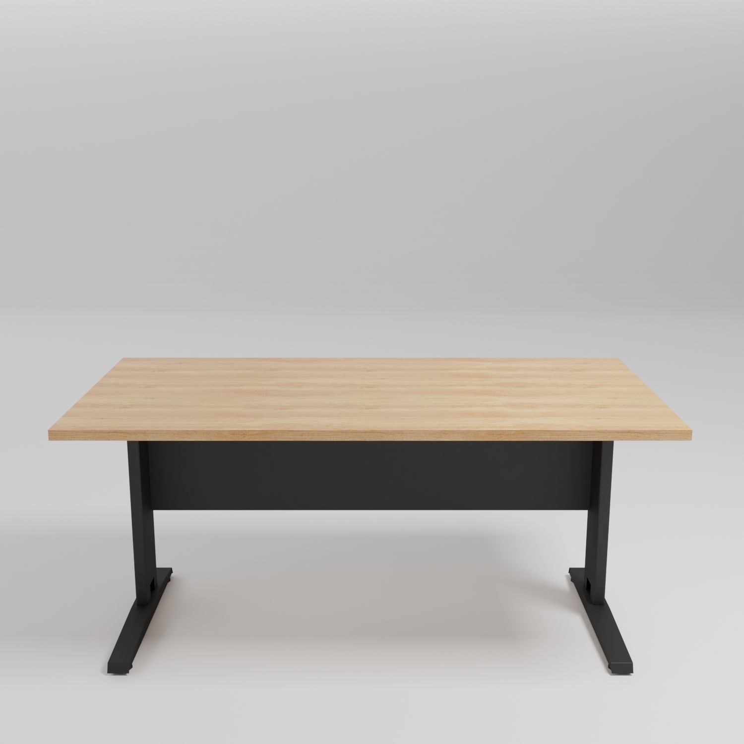 OGI N - Rectangular melamine-faced chipboard office desk - Free 3D model_1