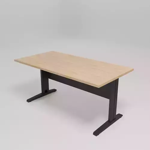 OGI N - Rectangular melamine-faced chipboard office desk -