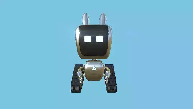 Cute Robot 05 Aluminum - Character SciFi Design