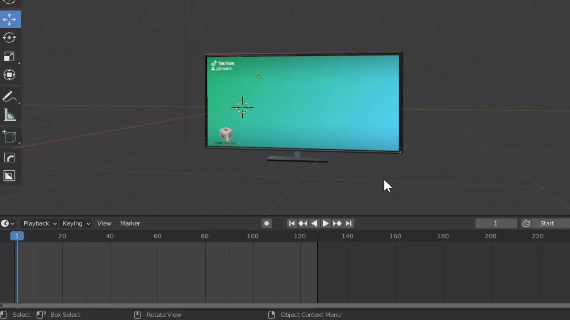 Animated TV Free low-poly 3D model
