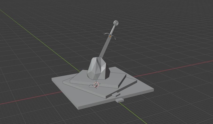 Sword in the stone Free 3D print model_3